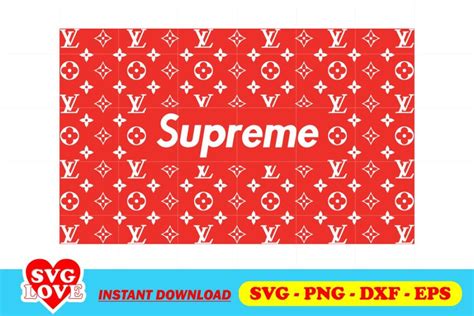 louis vuitton supreme svg|louis vuitton svg cut file.